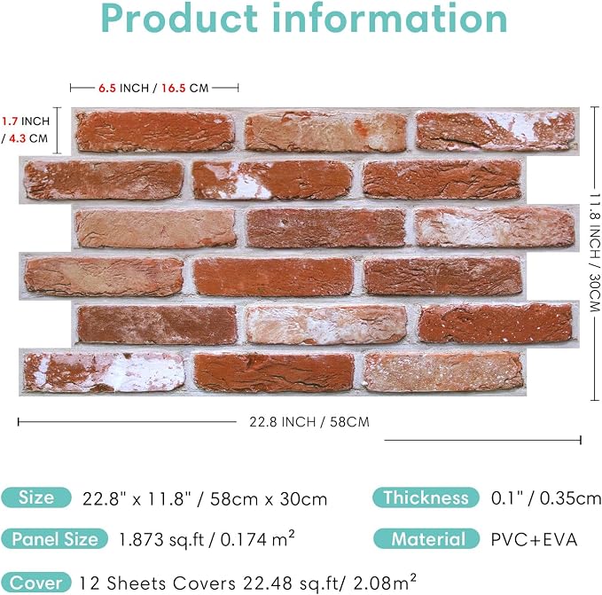 Commomy Faux Brick 3D Wall Panels - Image 6
