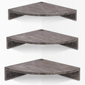 Homode Corner Floating Shelves, 3 Tier Wood Hanging Shelf Organizer by Homode