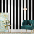 Jeweluck Black and White Wallpaper Peel and Stick Wall Paper 17.7”x118.1” Black by Jeweluck