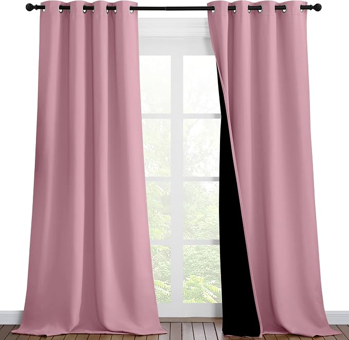 NICETOWN 100% Blackout Blinds, 46 inches x 96 inches, Laundry Room Decor Window by NICETOWN