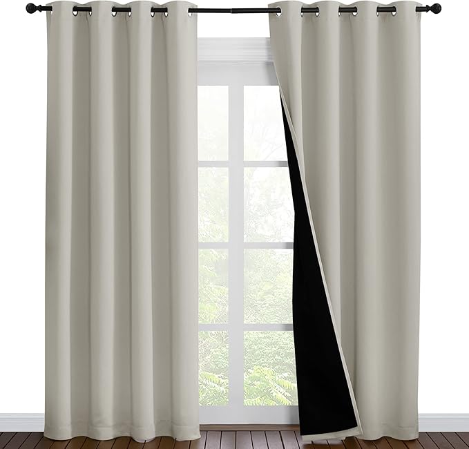 NICETOWN 100% Blackout Window Curtain Panels, Cold and Full Light Blocking by NICETOWN