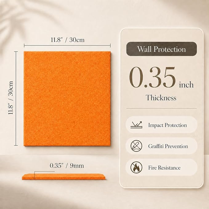 Large Cork Boards for Walls – 36" x 24" Self Adhesive Felt Wall Tiles - Image 2