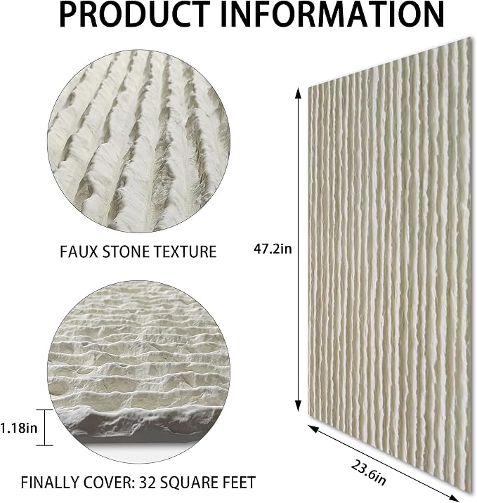 KASARO 3D Faux Stone Wall Panels, Flowstone Wall Covering Panels Accent - Image 4