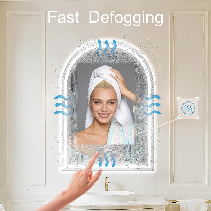 Arched LED Bathroom Mirrors - Image 3