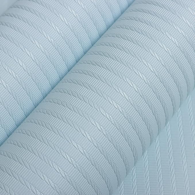 Orainege Peel and Stick Wallpaper Light Blue Wallpaper 15.7"x118.1" Textured by Orainege