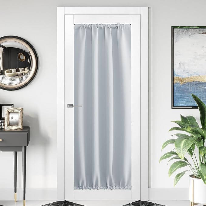 NICETOWN 1 Panel Room Darkening French Door Curtain, Thermal Insulated Front - Image 2