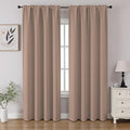 CUCRAF Khaki Blackout Curtains 84 inch Length 2 Panels Set, Rod Pocket Room by CUCRAF