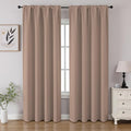 CUCRAF Khaki Blackout Curtains 108 inch Length 2 Panels Set, Rod Pocket Room by CUCRAF