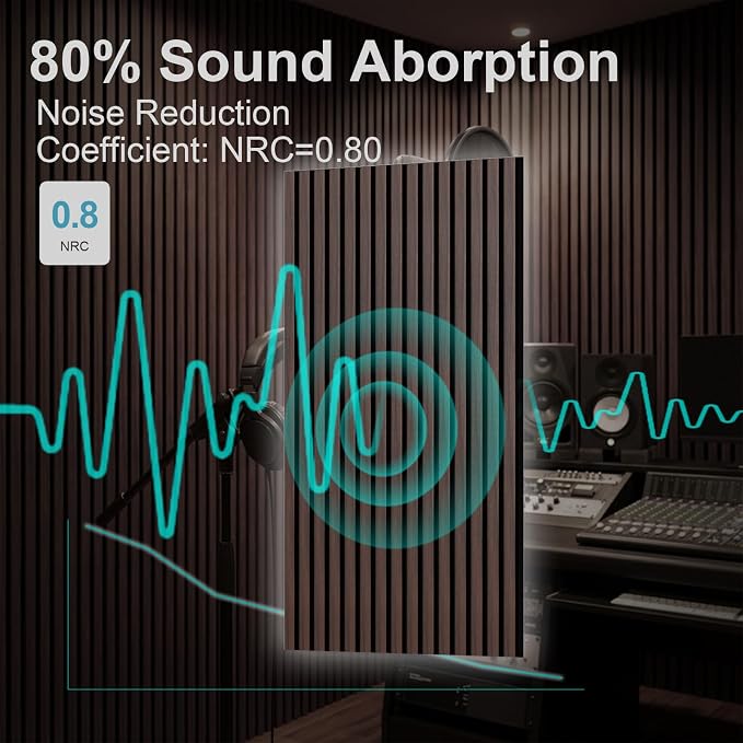 Wood Slat Acoustic Wall Panels-3D Fluted Sound Absorbing Panel - Image 2