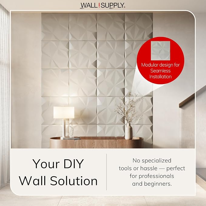 Wall!Supply - 3D Wall Panels – Geo Lite Cashmere Wall Covering - Lightweight - Image 2