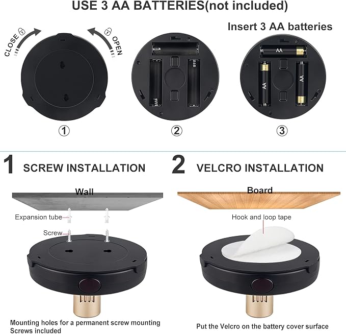 HAMVIDNE Wireless LED Spotlight, Battery Powered Picture Lights, Uplighting - Image 7