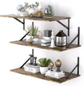 Deep Floating Shelves for Wall Set of 3, 24W x 12 Inch Deep Floating Shelves by Unknown