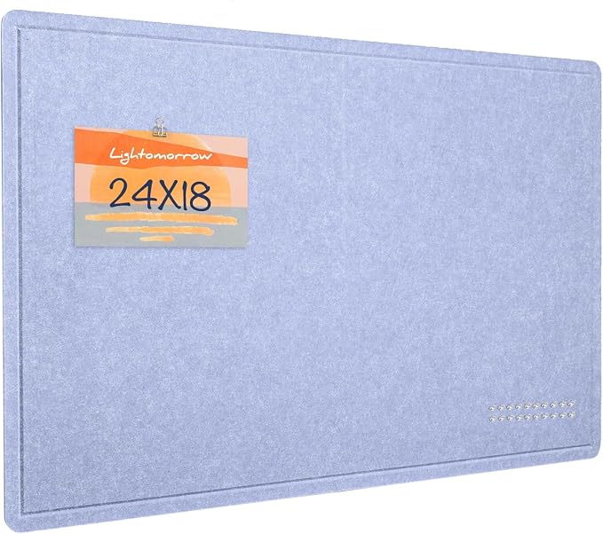 Lightomorrow Bulletin Board, 24 x 18 inches Felt Board Decorative Pin Board by Lightomorrow