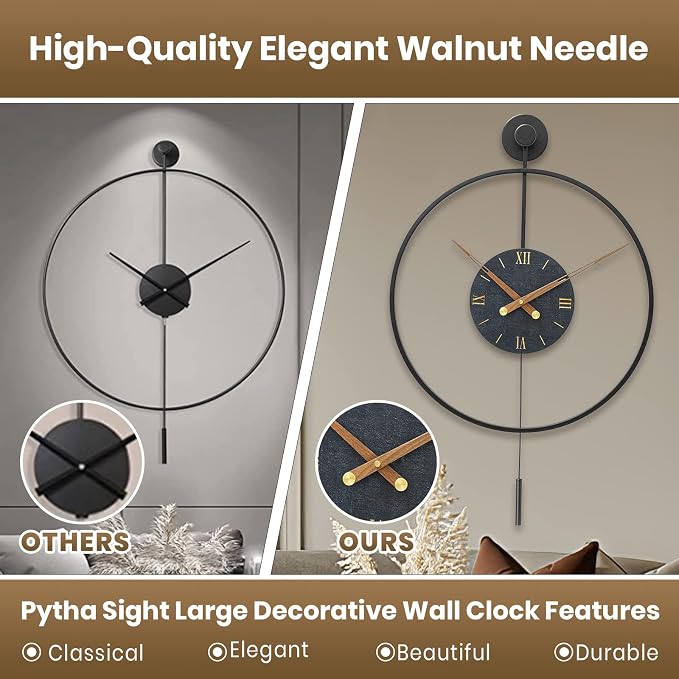 Large Modern Wall Clock, Wall Clocks - Image 4