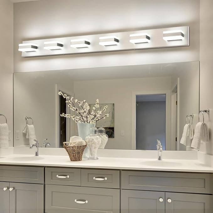 SOLFART LED Modern Bathroom Vanity Lights Over Mirror Fixture Brushed Nickel - Image 3
