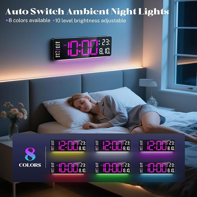Digital Clock Large Display, Led Big Wall Clocks - Image 4