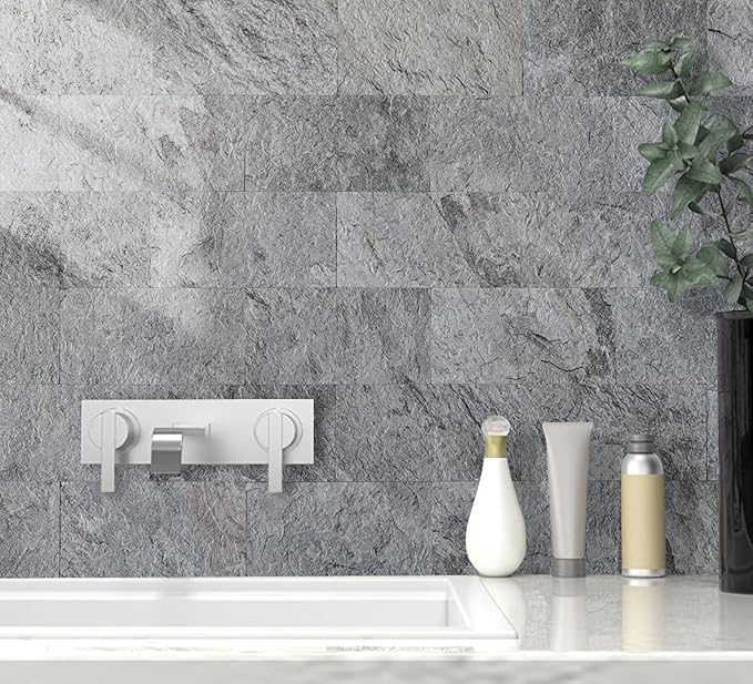 AULIGET 2-Piece Dark Slate Peel and Stick Backsplash Wall Tiles, Laundry Room - Image 4