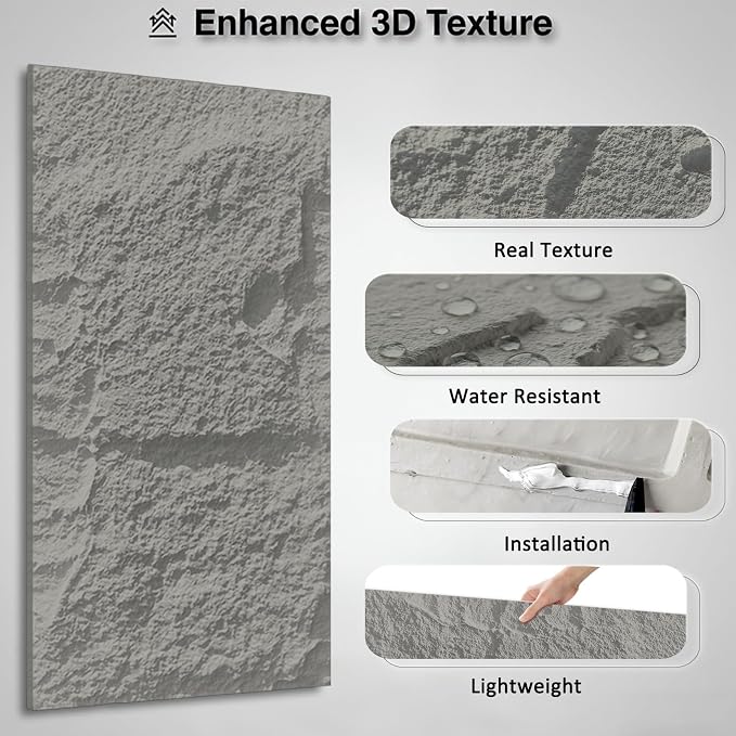 3D Faux Stone Wall Panels, 1.18" wall Panels - Image 3