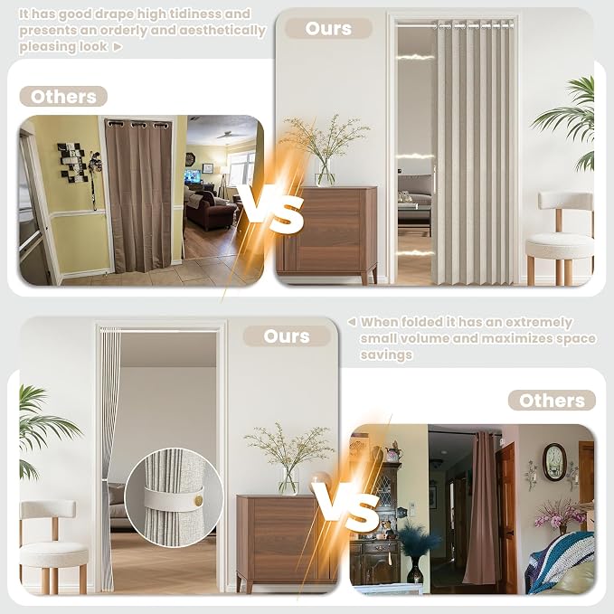 AJAZZ Blackout Accordion Door Curtain - Image 5