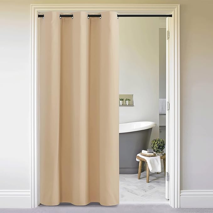 NICETOWN Sound Barrier Door Curtain, Laundry Room Divider by NICETOWN