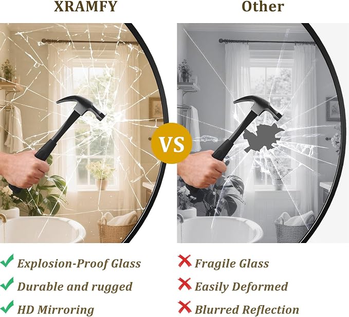 XRAMFY 40 Inch Round Mirror - Image 7