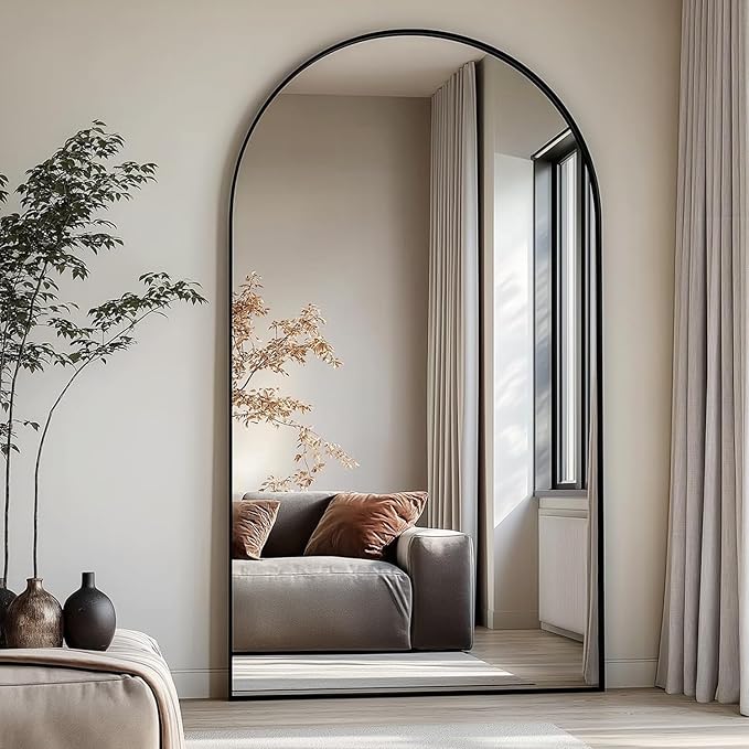 Dewfig Arched Full Length Mirror, Full Body Mirrors by YourSpacePerfectlyReflected