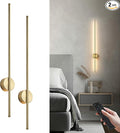Battery Operated Modern Wall Sconces, Dimmable Wireless Wall Light Set of Two by KARTOOSH