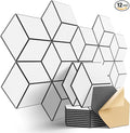12-Pack Self-Adhesive Acoustic Panels 12" x 10" x 0.4" High-Density, by Dailycooper