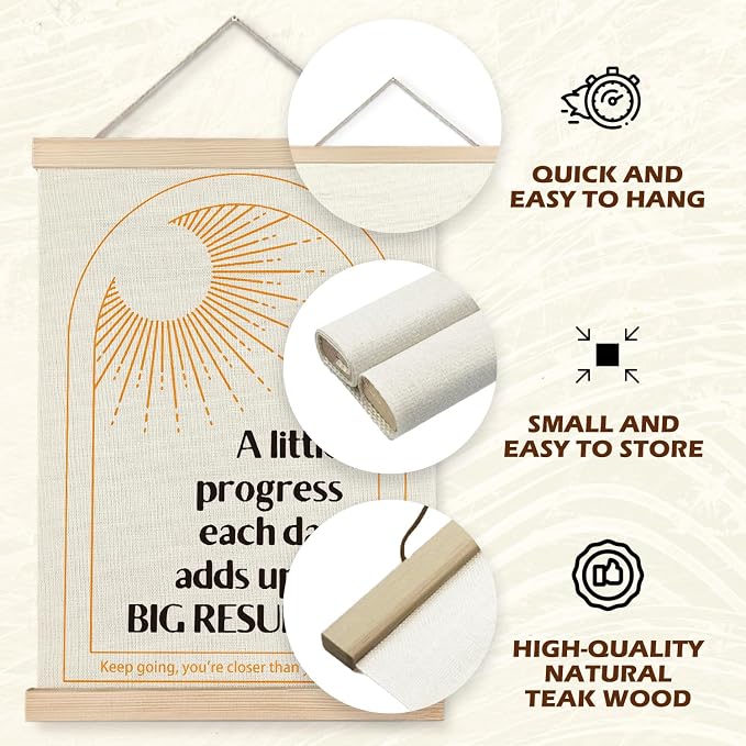 Supwhd Boho Positive Affirmations Wall Decor, Inspirational Add Up to Big - Image 5