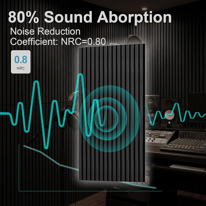 Wood Slat Acoustic Wall Panels-3D Fluted Sound Absorbing Panel - Image 4
