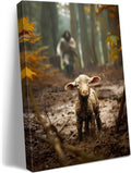 Large wall art for living room Jesus Running After Lost Lamb Picture for home by Ploceinywallart