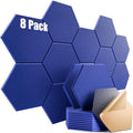 8 Pack Self-adhesive Acoustic Panels 12" X 10" X 0.4" by Dailycooper