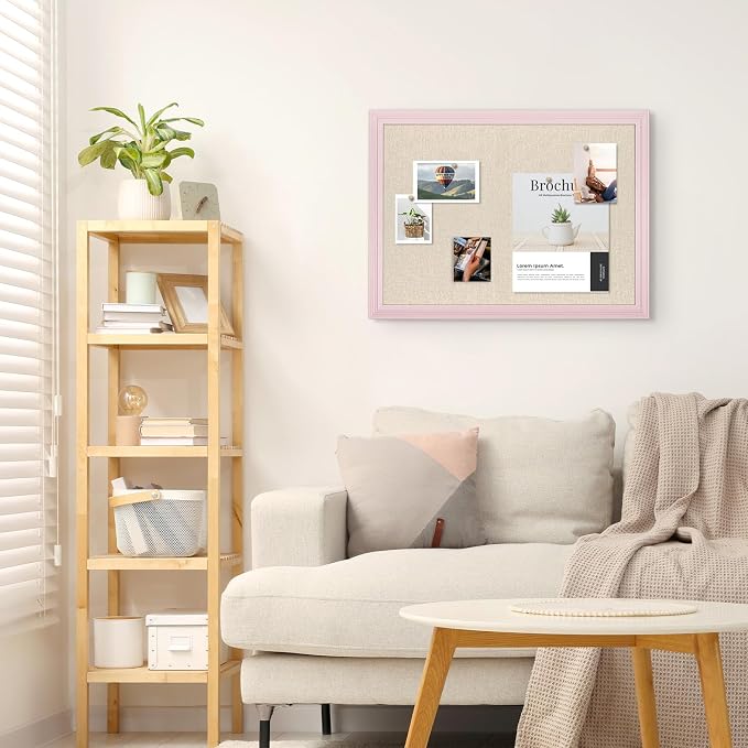 Large Cork Board with Linen, Picture Display Vision Board Corkboards - Image 6