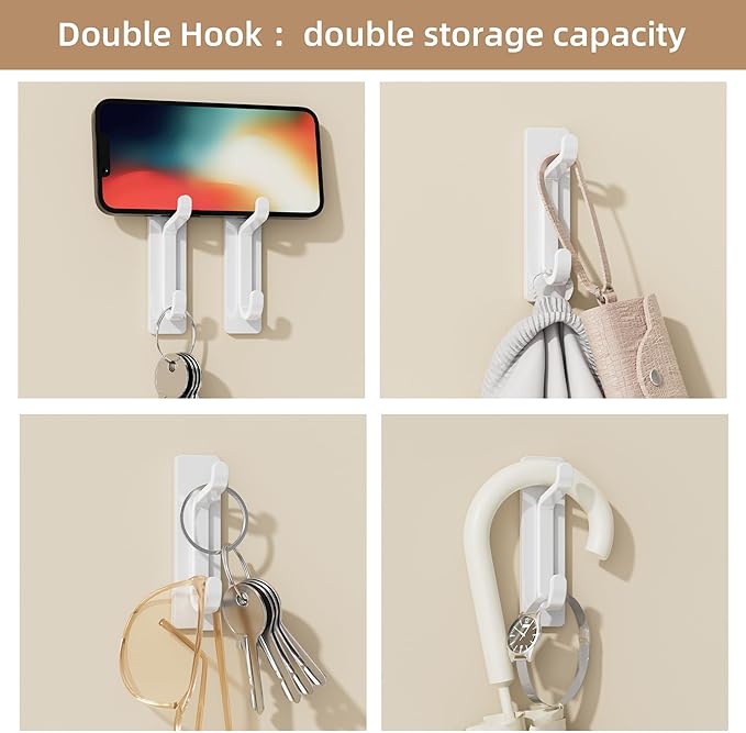 pickpiff Wall Hooks for Coat and Towel: 13LB Strong Adhesive Door Hanger Stick - Image 5