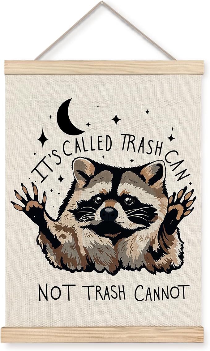 Foritho Funny Motivational Raccoon Poster Wall Art Framed, Gifts by Unknown