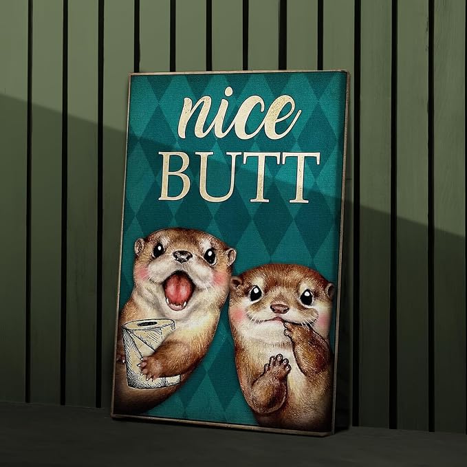 DIHSIEG Inspirational Canvas Wall Art funny bathroom wall art Print Poster - Image 7