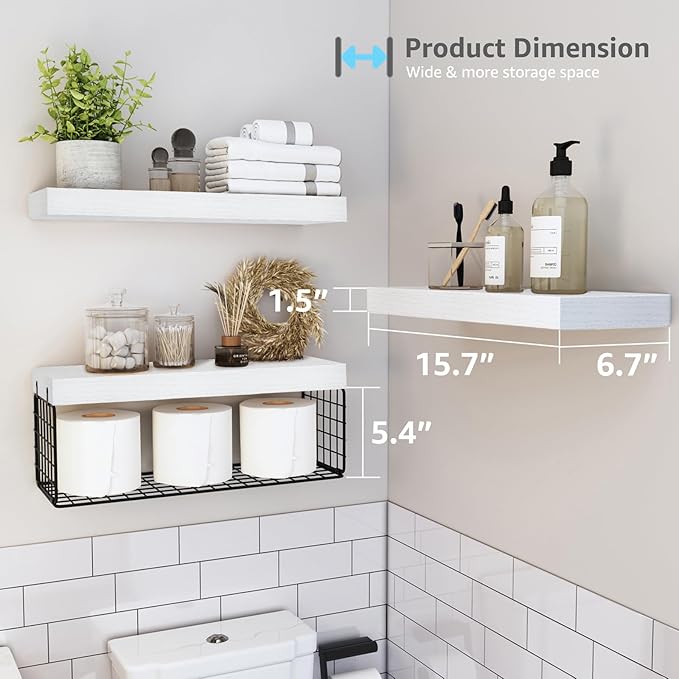 QEEIG Bathroom Shelves Over Toilet - Image 3