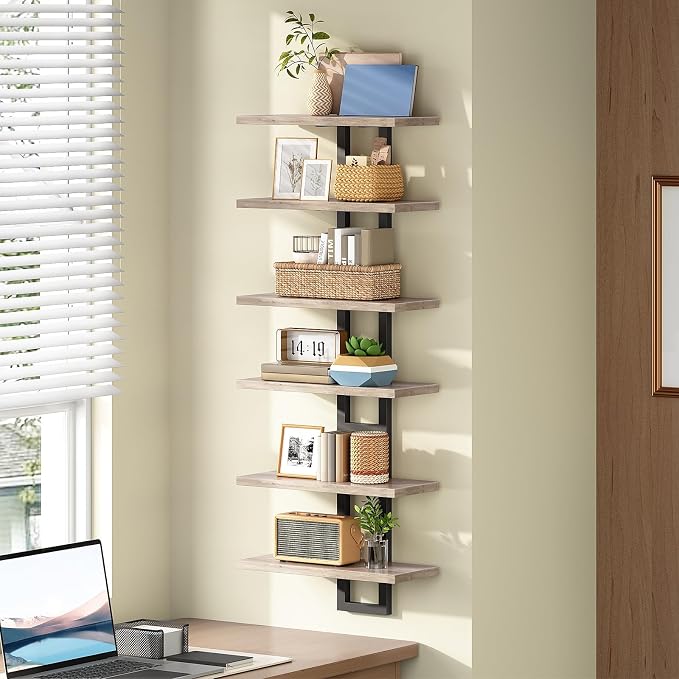 HOOBRO Floating Shelves, 15 Inch Wall Shelf Set of 3, Wall Mounted Storage - Image 4