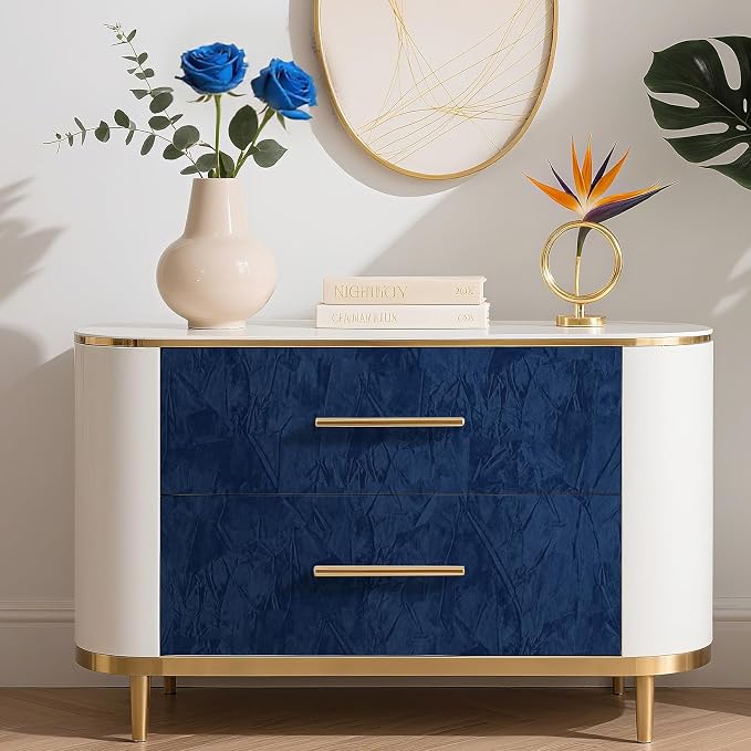 17.7" x 317" Blue Velvet Fabric Wallpaper Peel and Stick Velvet Wallpaper - Image 3