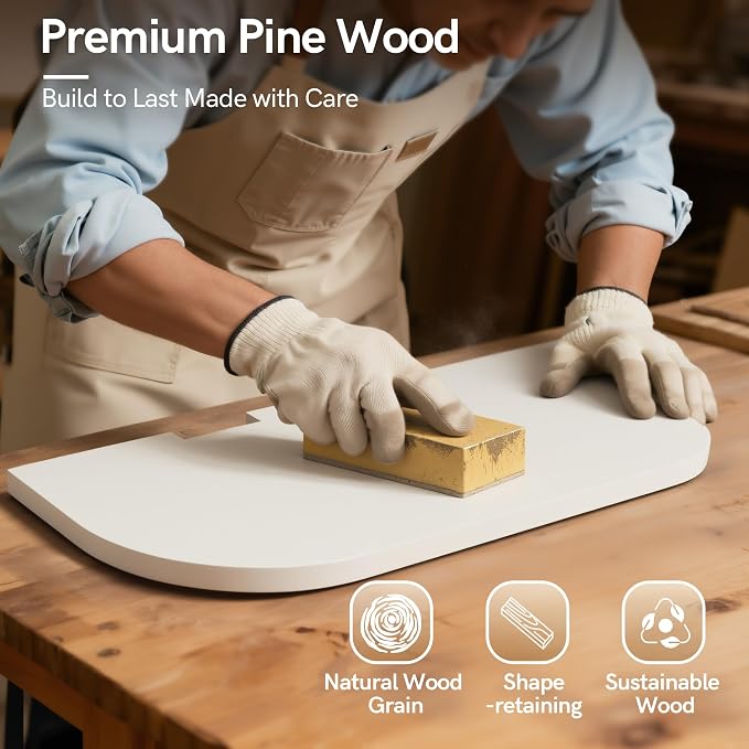 Afuly White Floating Shelves for Wall Display Shelf Unit Modern Decorative - Image 5