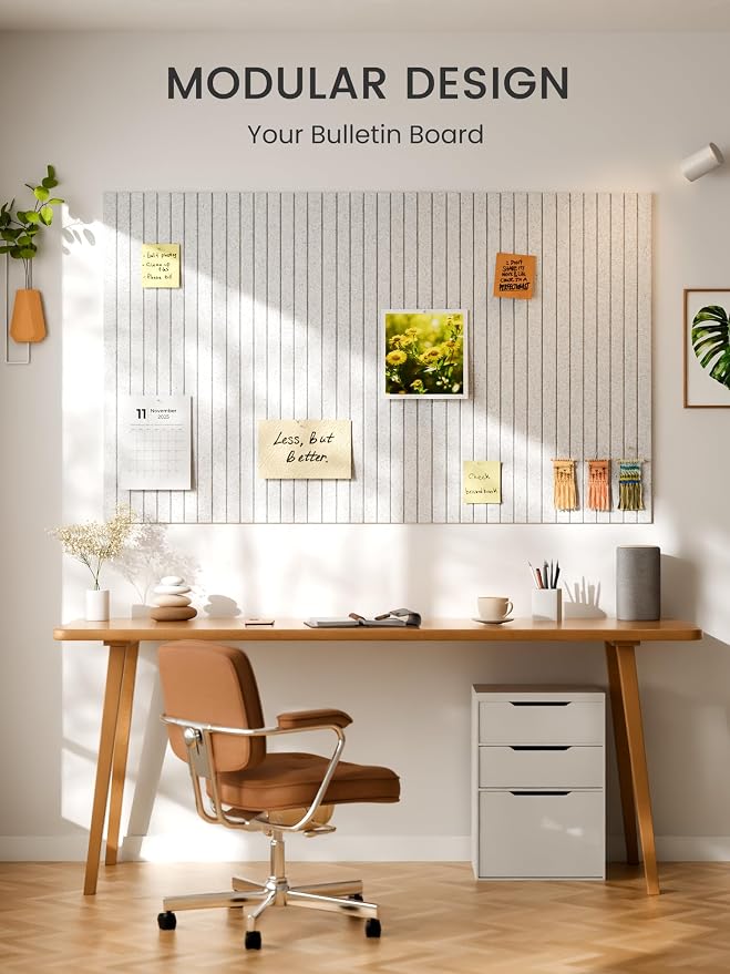Bumusty Large Cork Board Alternative-36 x 24" Felt Bulletin Board Tiles - Image 6