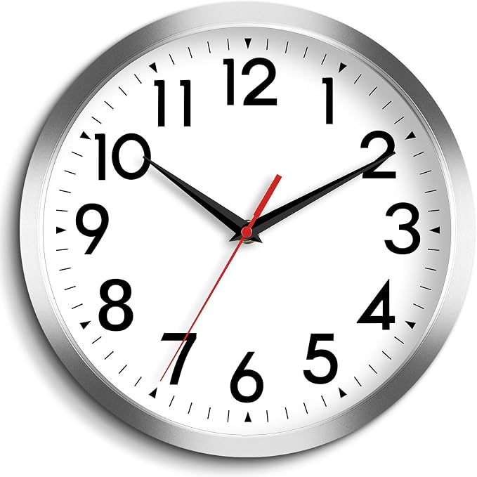 DAXSMY 14 Inch Wall Clock Large Battery Operated Big Silent Non Ticking Analog by DAXSMY