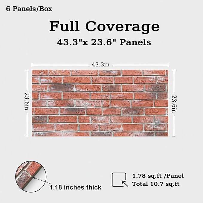 3D Faux Stone Wall Panels, 1.18" wall Panels - Image 2