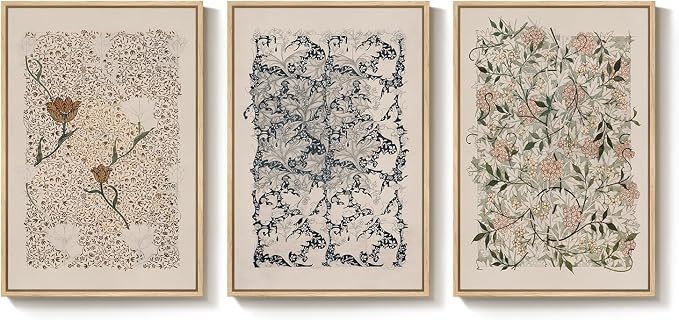 Framed William Morris Canvas Wall Art - Image 9
