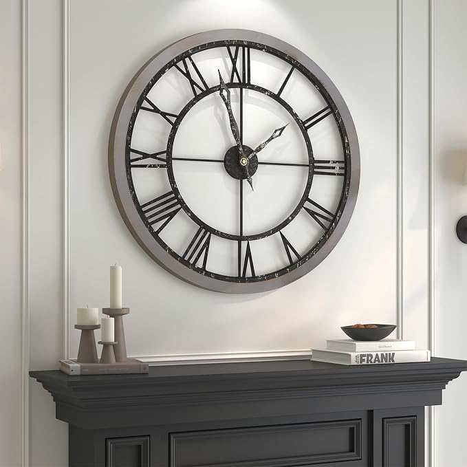 Cuspin 36 Inch Large Farmhouse Wall Clock by Cuspin