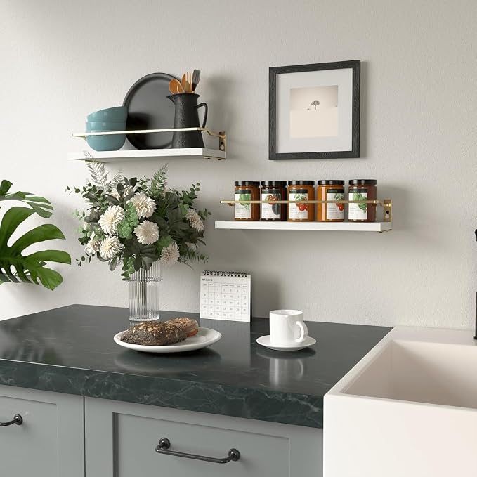 RICHER HOUSE Bathroom Shelves, Small Floating Wall Shelf - Image 7