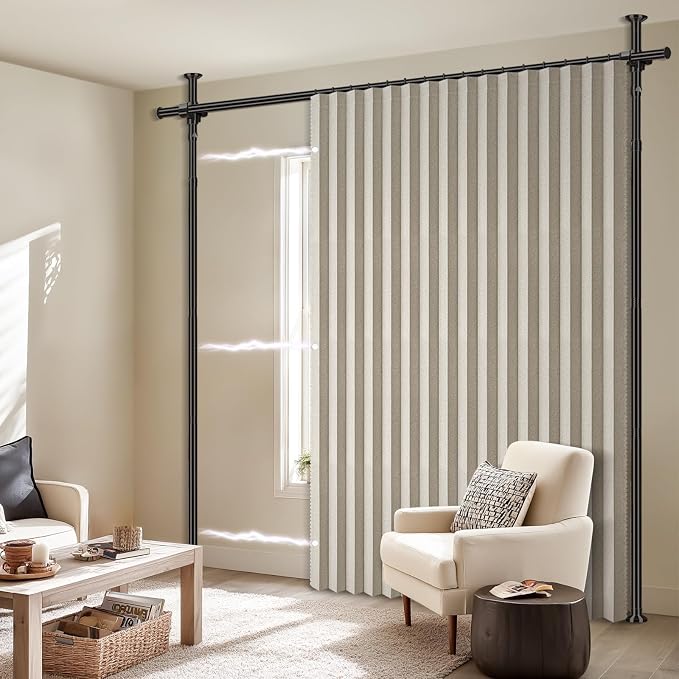 100% Blackout Room Divider Curtains Sets Cream White W100 x L84 in, 1 Panel - Image 7