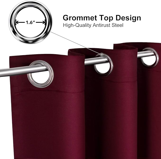 ChrisDowa Blackout Curtains 45 Inches Long - Image 2