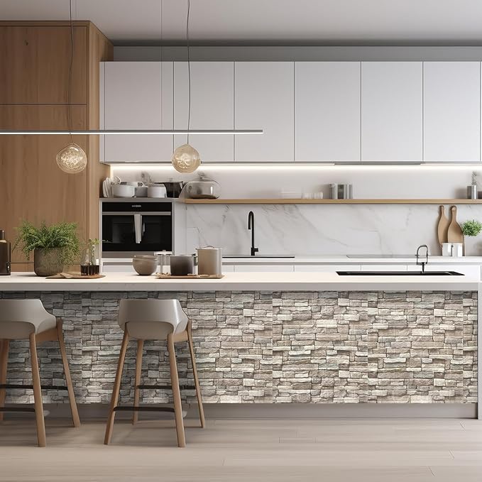 Yutianli 10PSC 3D Wall Panels Peel and Stick Faux Brick Wall Panels - Image 3