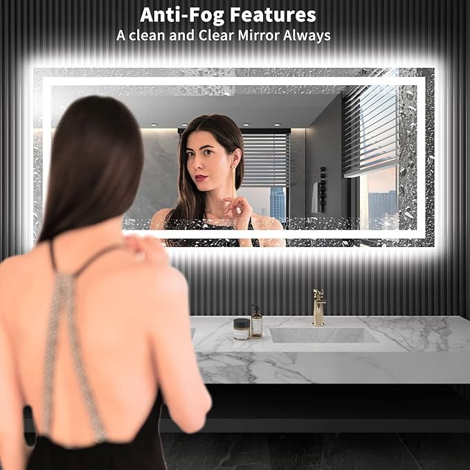 LOAAO 72X32 LED Bathroom Mirror - Image 3